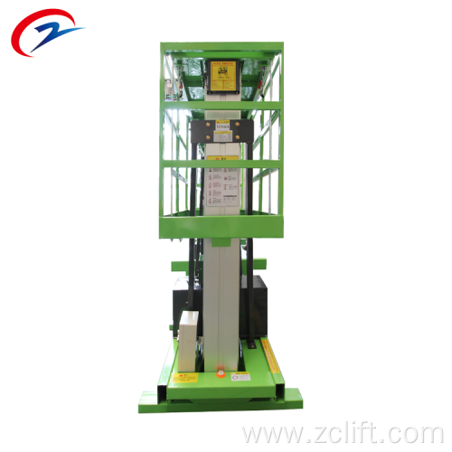 Hydraulic Portable Aluminum Single Post Indoor Man Lift